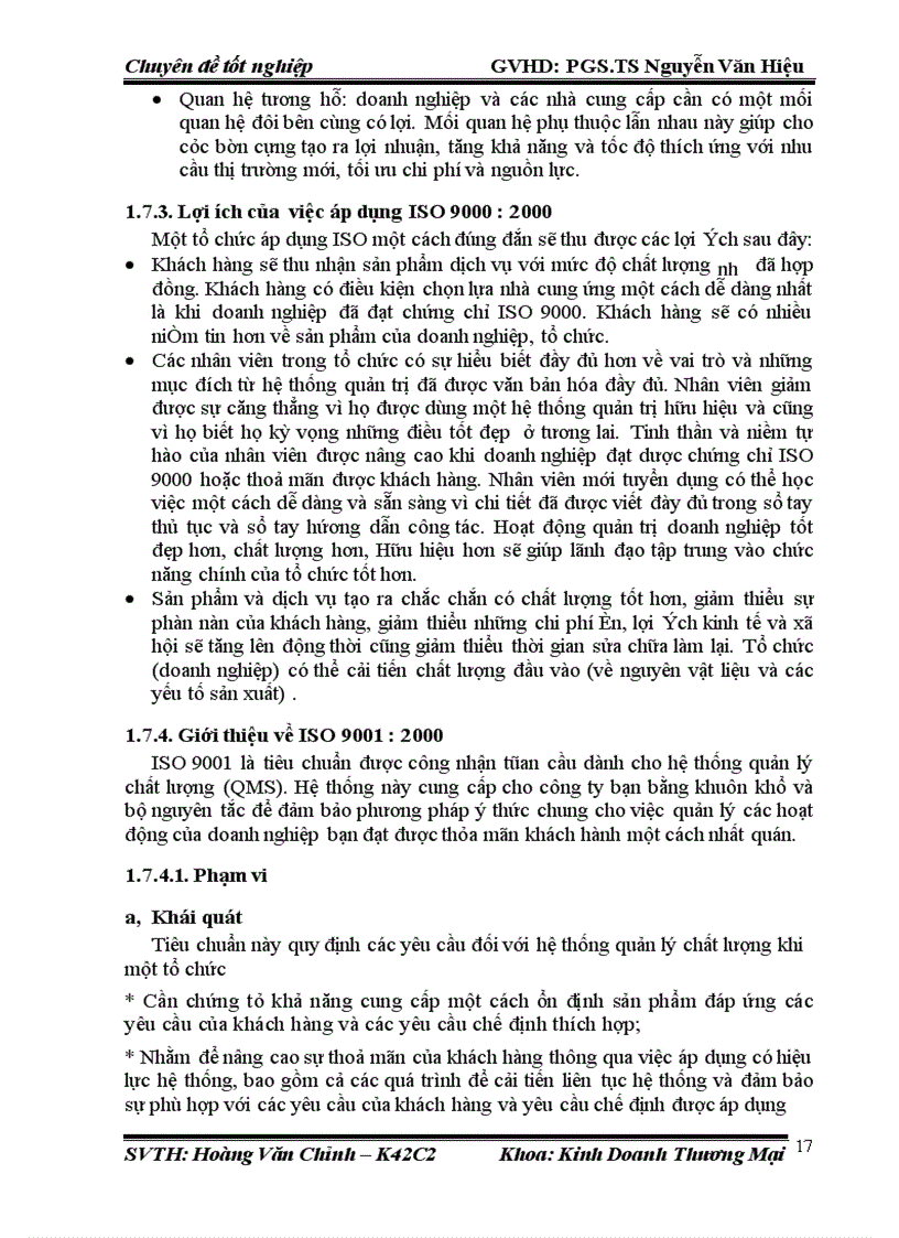 image for page Nghiên cứu áp dụng Hệ thống quản lý chất lượng theo tiêu chuẩn ISO 9001 2000 tại công ty Cổ phần thương mại và đầu tư An Hải