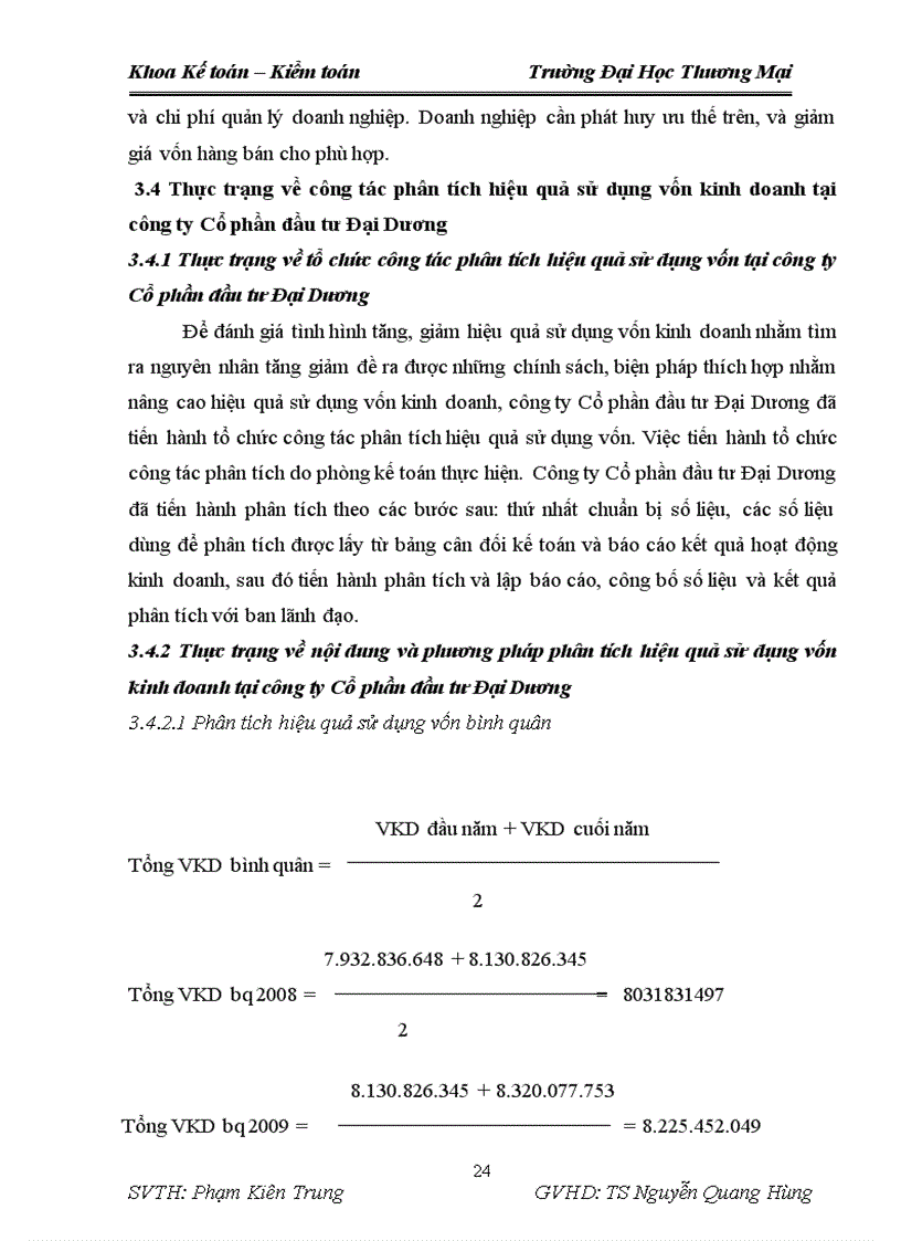 image for page Phân tích tình hình hiệu quả sử dụng vốn kinh doanh tại Công ty cổ phần đầu tư Đại Dương