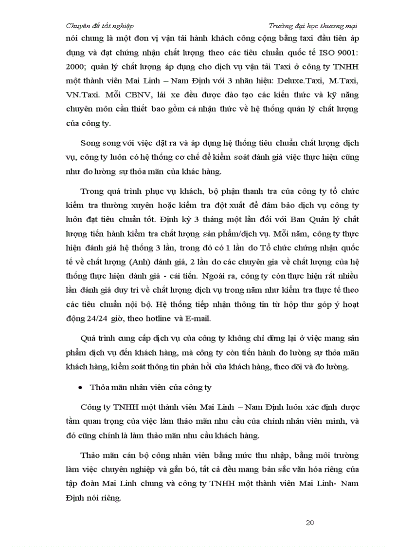 image for page Hoàn thiện dịch vụ chăm sóc khách hàng của công ty TNHH Mai Linh Nam Định