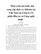 Phát triển mô hình nhà cung cấp dịch vụ Alibaba tại Việt Nam tại Công ty Cổ phần Đầu tư và Công nghệ OSB
