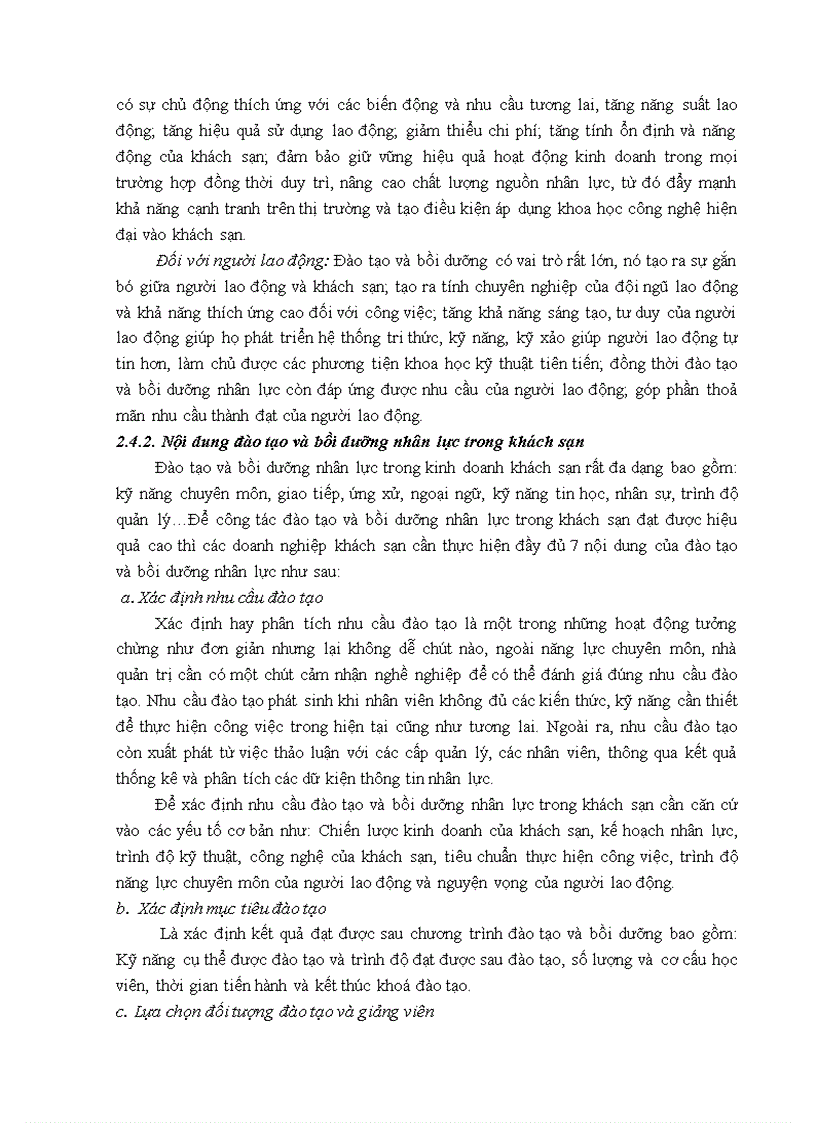 image for page Tăng cường đào tạo và bồi dưỡng nhân lực tại khách sạn Thương Mại