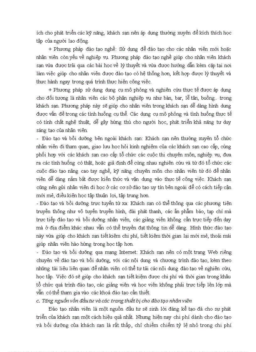image for page Tăng cường đào tạo và bồi dưỡng nhân lực tại khách sạn Thương Mại