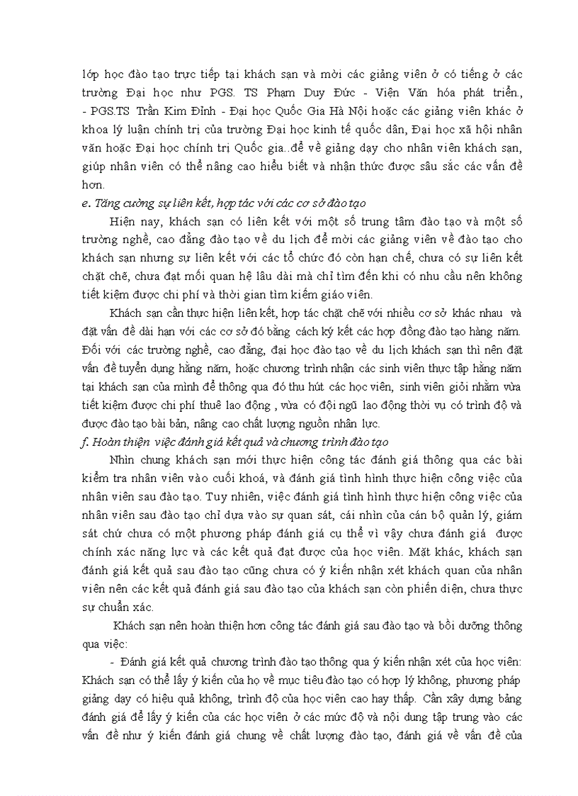 image for page Tăng cường đào tạo và bồi dưỡng nhân lực tại khách sạn Thương Mại