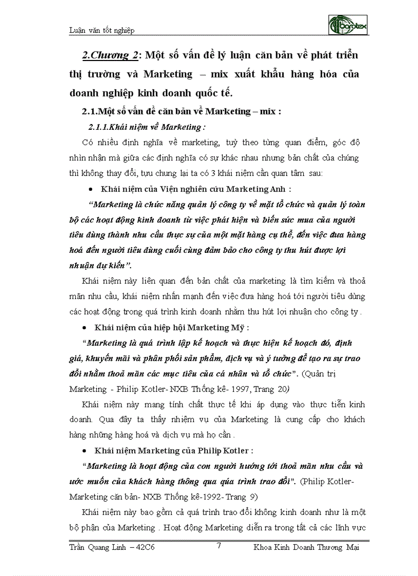 image for page Giải pháp Marketing mix nhằm phát triển thị trường sản phẩm mây tre đan xuất khẩu tại Nhật Bản của công ty cổ phần Xuất nhập khẩu mây tre Việt Nam Barotex