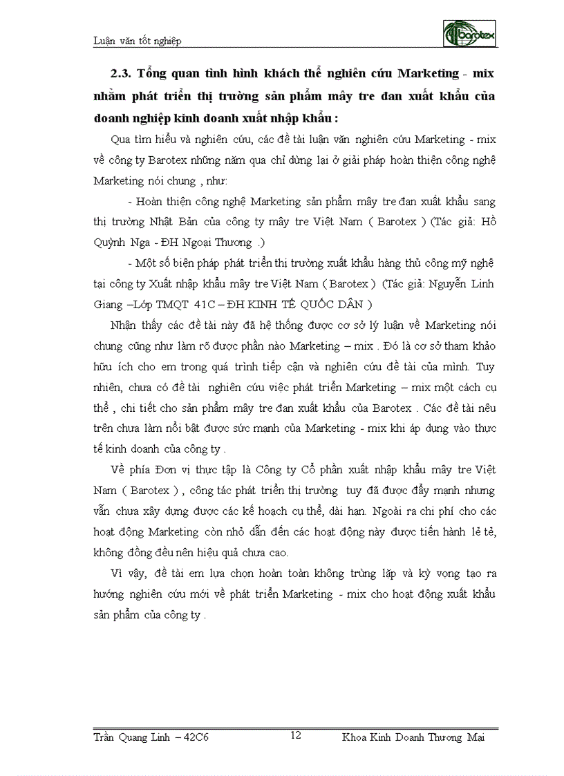 image for page Giải pháp Marketing mix nhằm phát triển thị trường sản phẩm mây tre đan xuất khẩu tại Nhật Bản của công ty cổ phần Xuất nhập khẩu mây tre Việt Nam Barotex