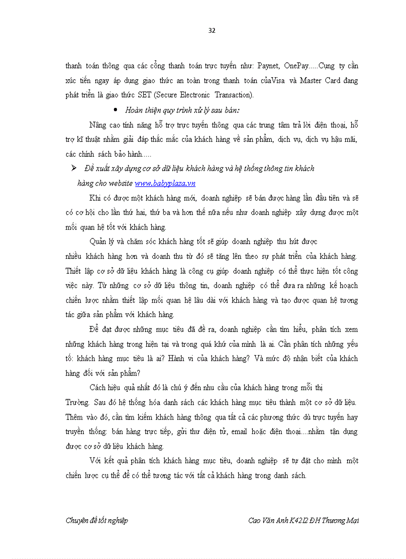 image for page Hoàn thiện quy trình bán lẻ trực tuyến tại website www babyplaza vn của công ty Cổ phần Quốc tế VNETC