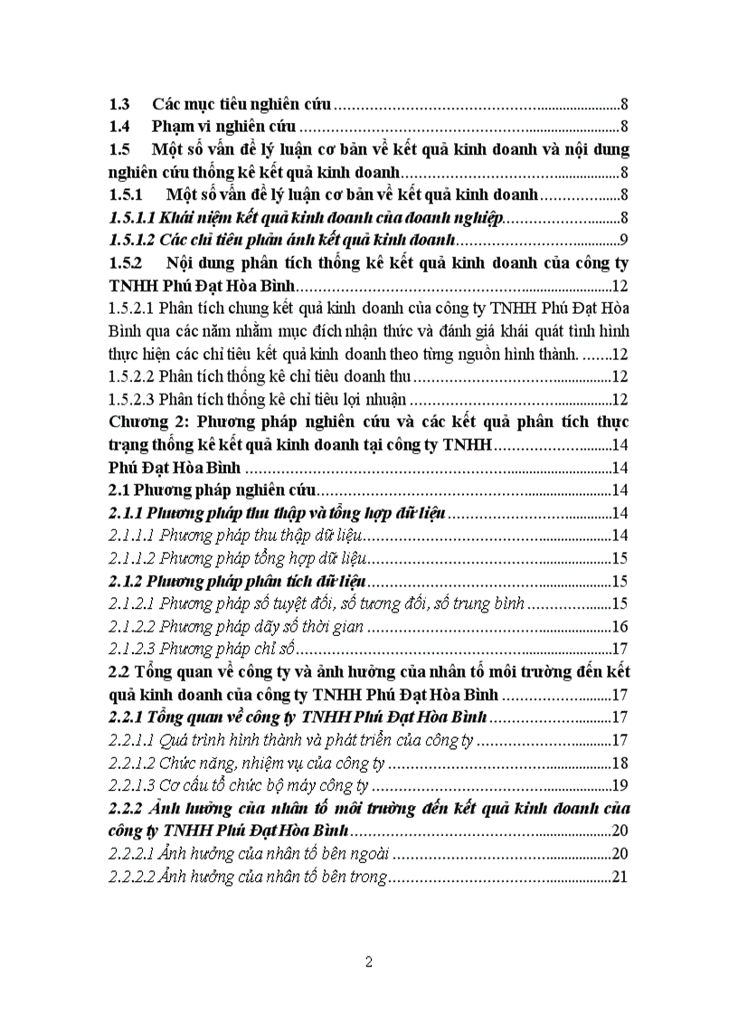 image for page Phân tích thống kê kết quả kinh doanh của công ty TNHH Phú Đạt Hòa Bình thông qua một số chỉ tiêu cơ bản doanh thu và lợi nhuận giai đoạn từ năm 2007 2010