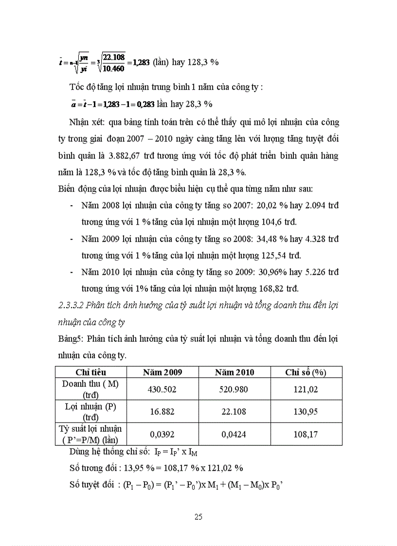 image for page Phân tích thống kê kết quả kinh doanh của công ty TNHH Phú Đạt Hòa Bình thông qua một số chỉ tiêu cơ bản doanh thu và lợi nhuận giai đoạn từ năm 2007 2010