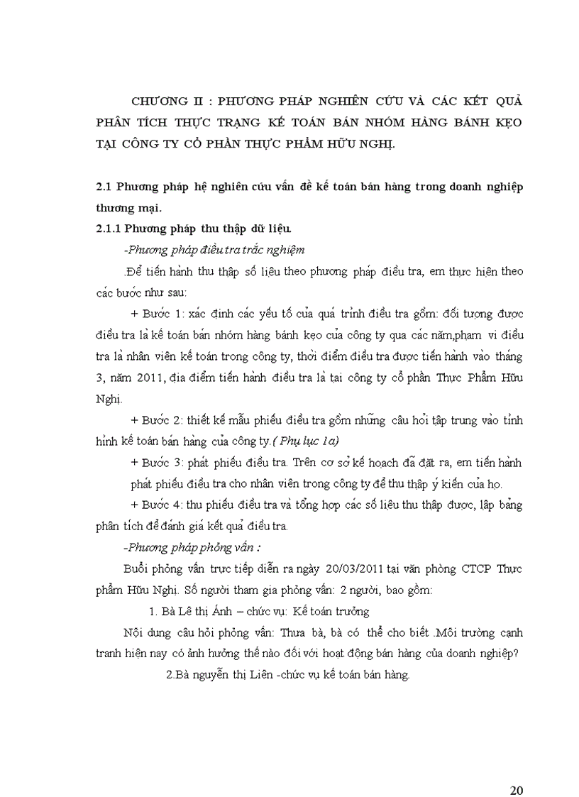 image for page Kế toán bán nhóm hàng bánh kẹo tại công ty cổ phần Thực Phẩm Hữu Nghị