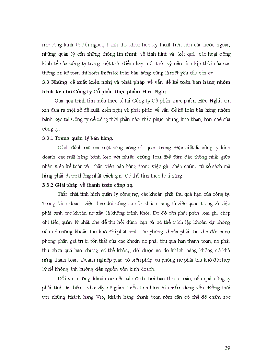 image for page Kế toán bán nhóm hàng bánh kẹo tại công ty cổ phần Thực Phẩm Hữu Nghị