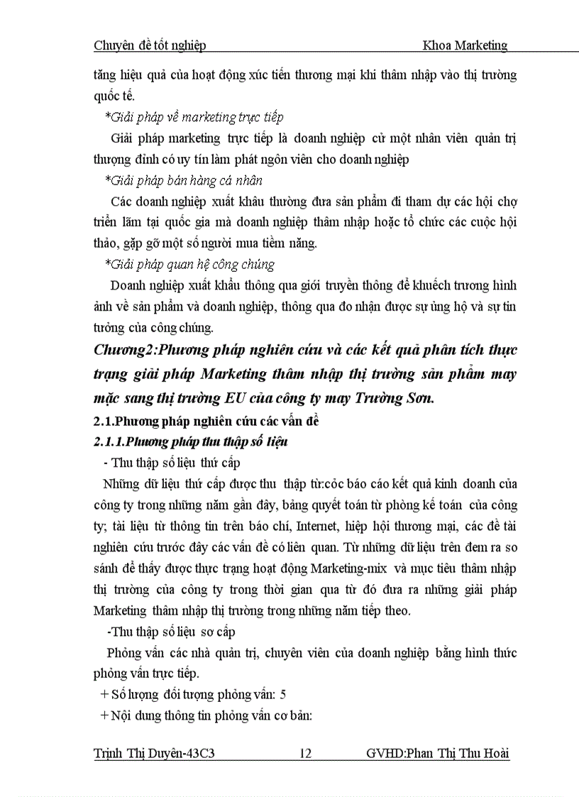 image for page Giải pháp marketing thâm nhập thị trường sản phẩm may mặc sang thị trường EU của công ty cổ phần may Trường Sơn