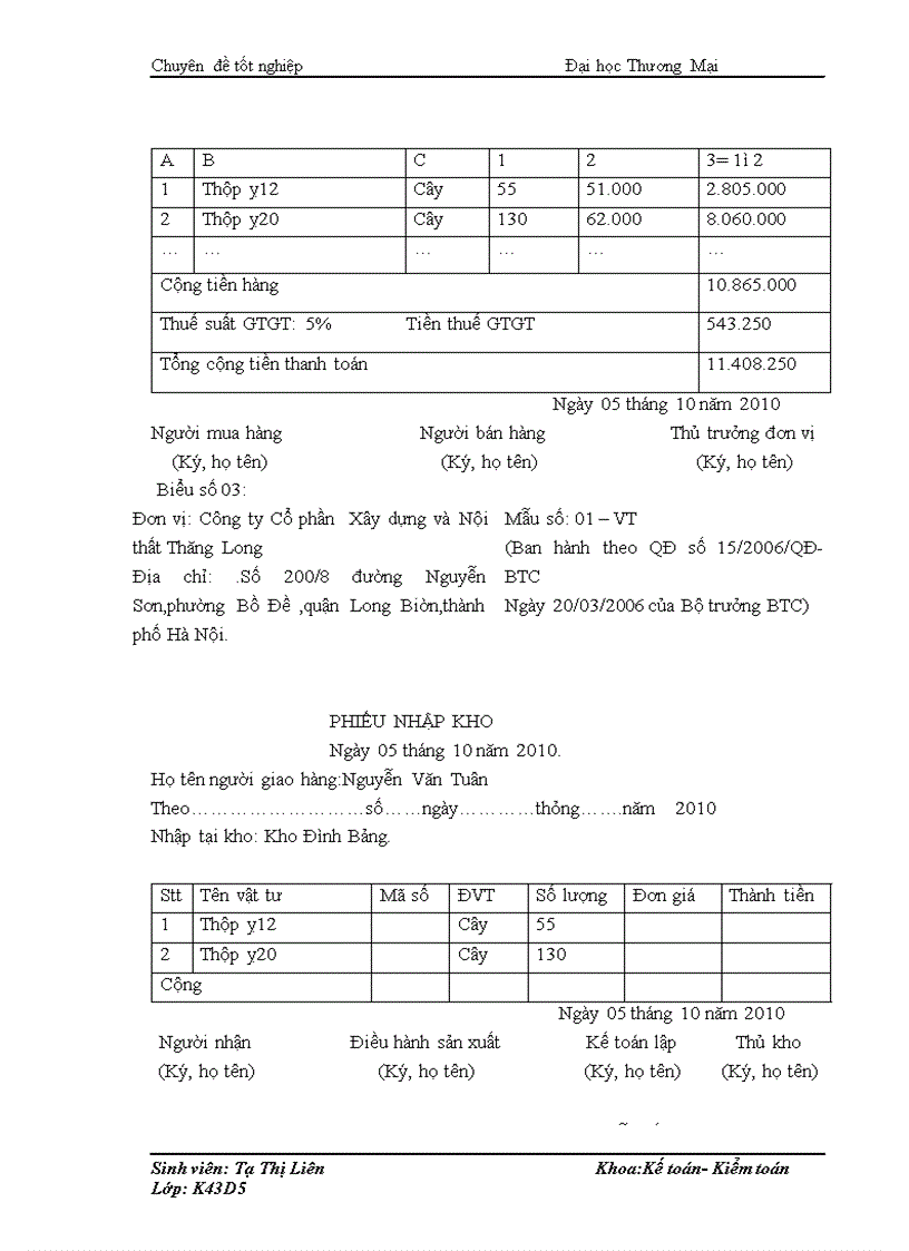 image for page Kế toán nguyên vật liệu xây dựng tại Công ty Cổ Phần và Nội Thất Thăng Long