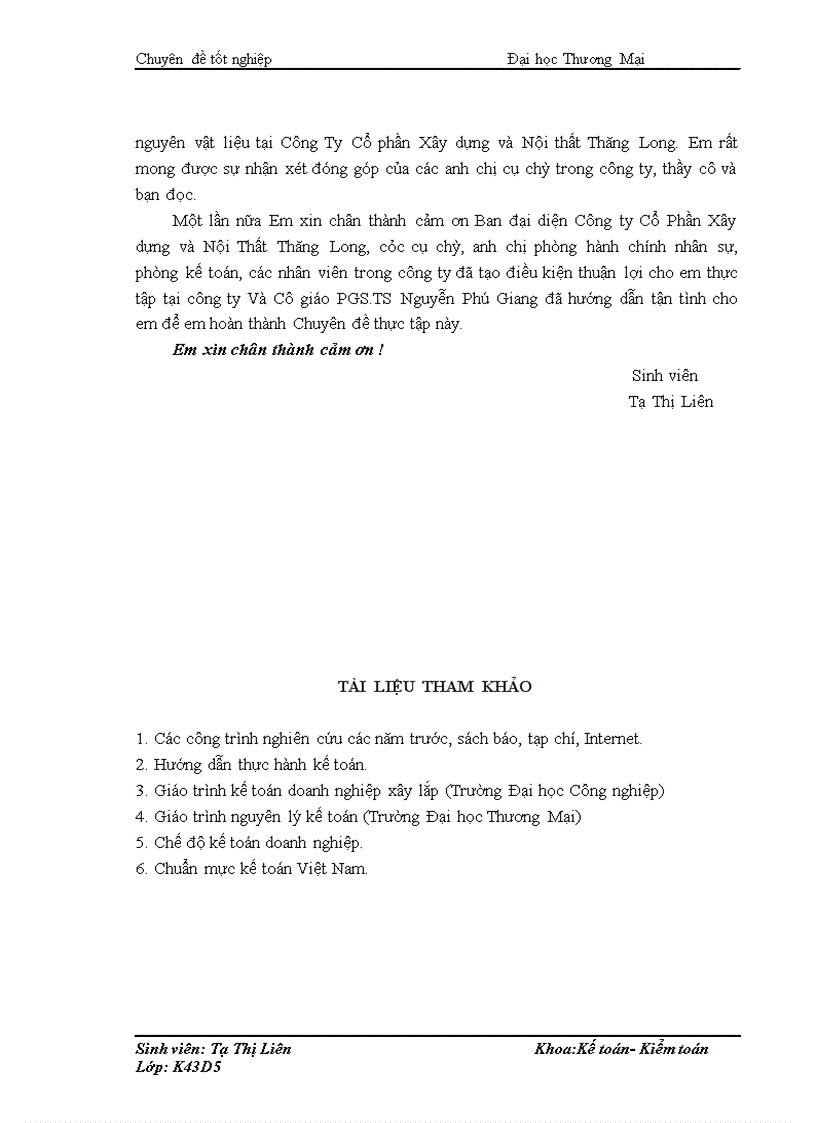 image for page Kế toán nguyên vật liệu xây dựng tại Công ty Cổ Phần và Nội Thất Thăng Long