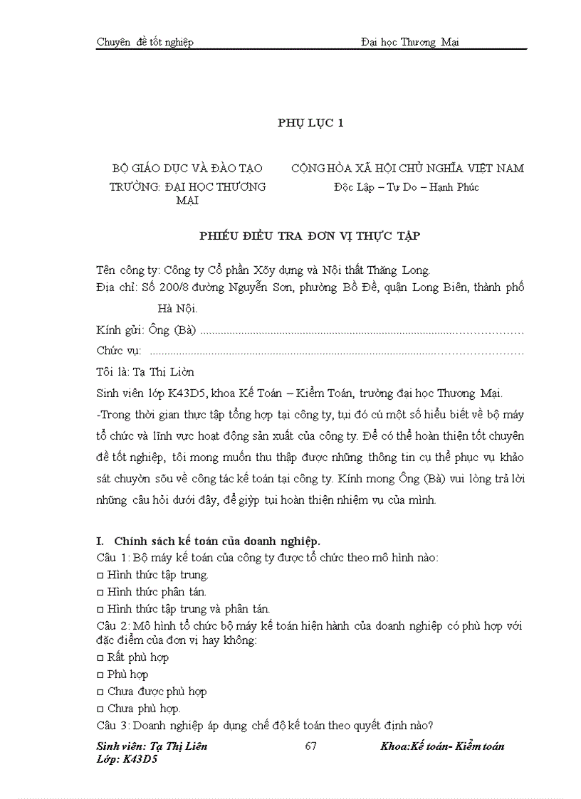 image for page Kế toán nguyên vật liệu xây dựng tại Công Ty Cổ Phần Xây Dựng và Nội Thất Thăng Long