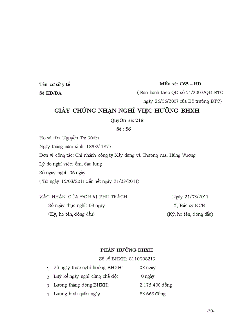 image for page Tổ chức công tác kế toán tiền lương và các khoản trích theo lương tại Chi nhánh công ty cổ phần Xây dựng và Thương mại Hùng Vương