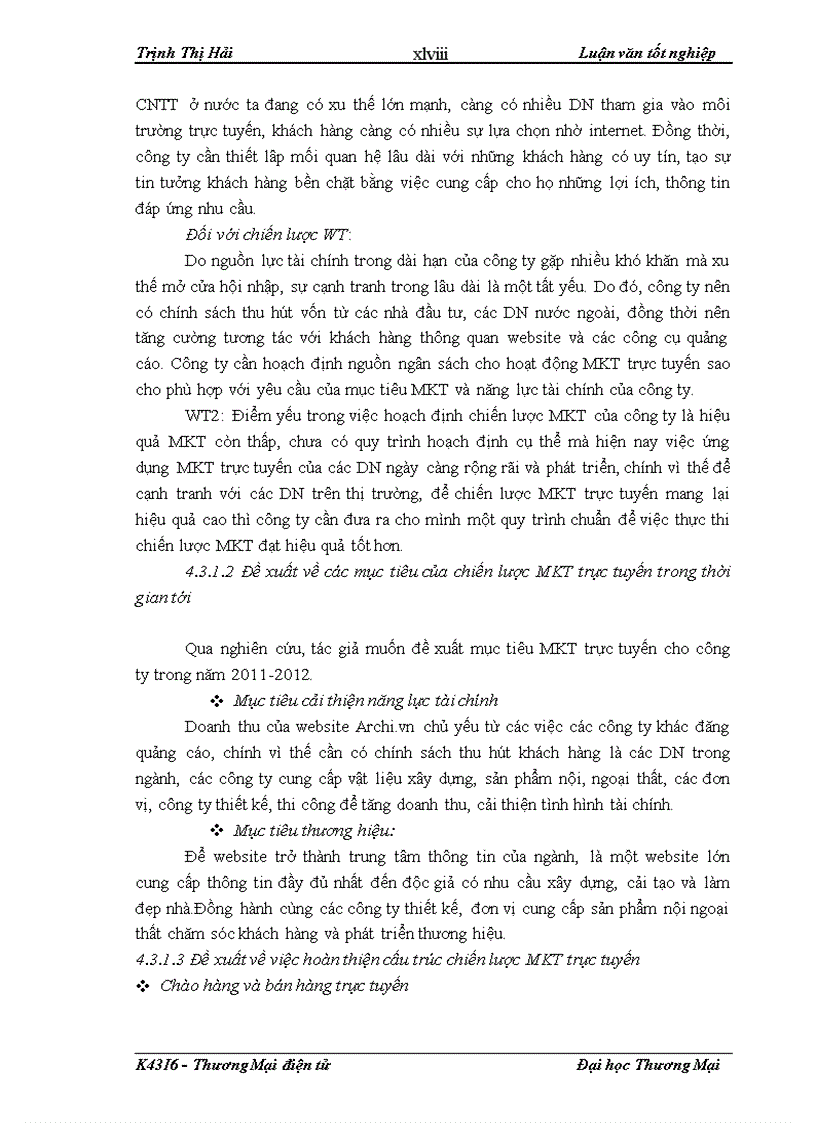 image for page Hoạch định chiến lược MKT trực tuyến tại website Archi vn