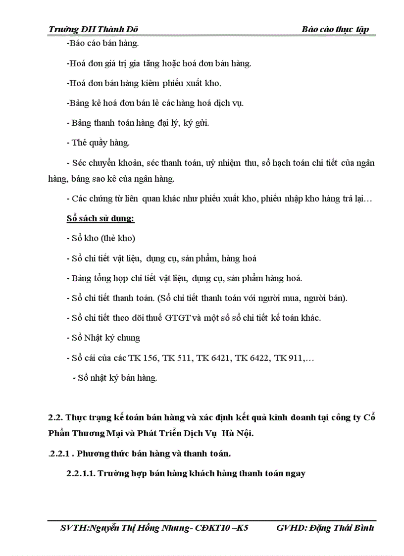 image for page Hoàn thiện kế toán tiêu thụ và xác định kết quả kinh doanh của công ty Cổ Phần Thương Mại và Phát Triển Dịch Vụ Hà Nôi
