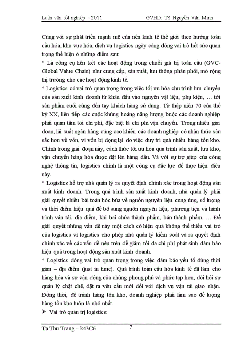 image for page Tăng cường hiệu lực quản trị logistics của công ty Việt Đức