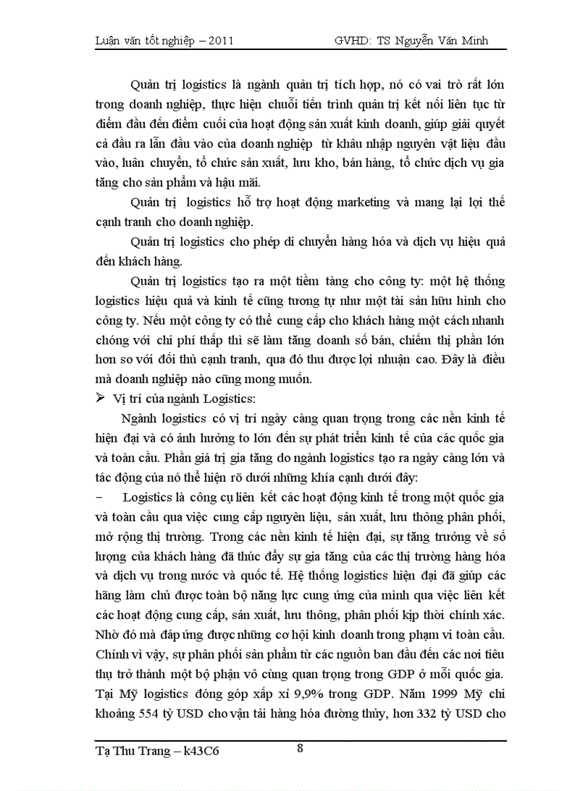 image for page Tăng cường hiệu lực quản trị logistics của công ty Việt Đức