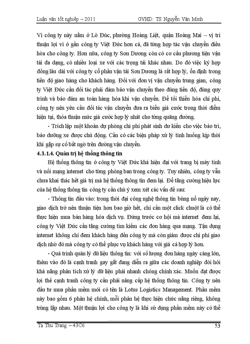 image for page Tăng cường hiệu lực quản trị logistics của công ty Việt Đức