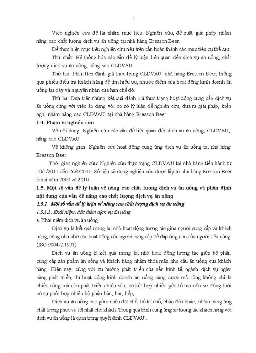 image for page Giải pháp nâng cao chất lượng dịch vụ ăn uống tại nhà hàng Eresson beer