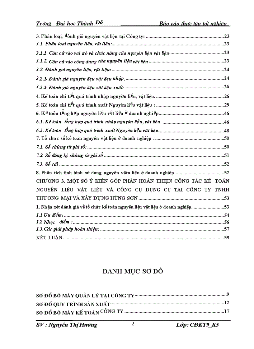 image for page Thực trạng kế toán Nguyên liệu vật liệu và công cụ dụng cụ lại Công ty TNHH Thương Mại Xây Dựng Hùng Sơn