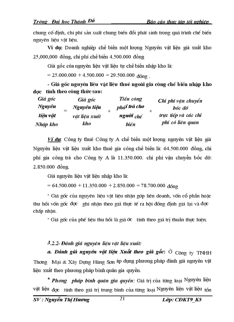 image for page Thực trạng kế toán Nguyên liệu vật liệu và công cụ dụng cụ lại Công ty TNHH Thương Mại Xây Dựng Hùng Sơn