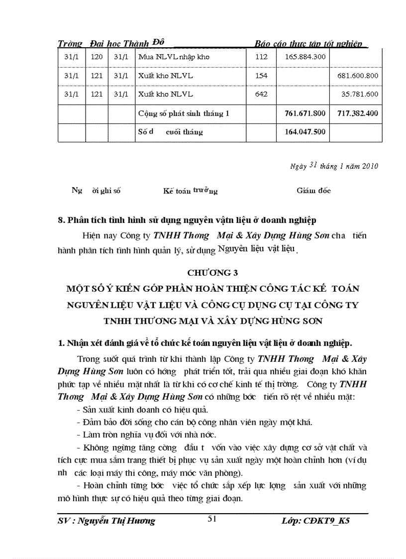 image for page Thực trạng kế toán Nguyên liệu vật liệu và công cụ dụng cụ lại Công ty TNHH Thương Mại Xây Dựng Hùng Sơn