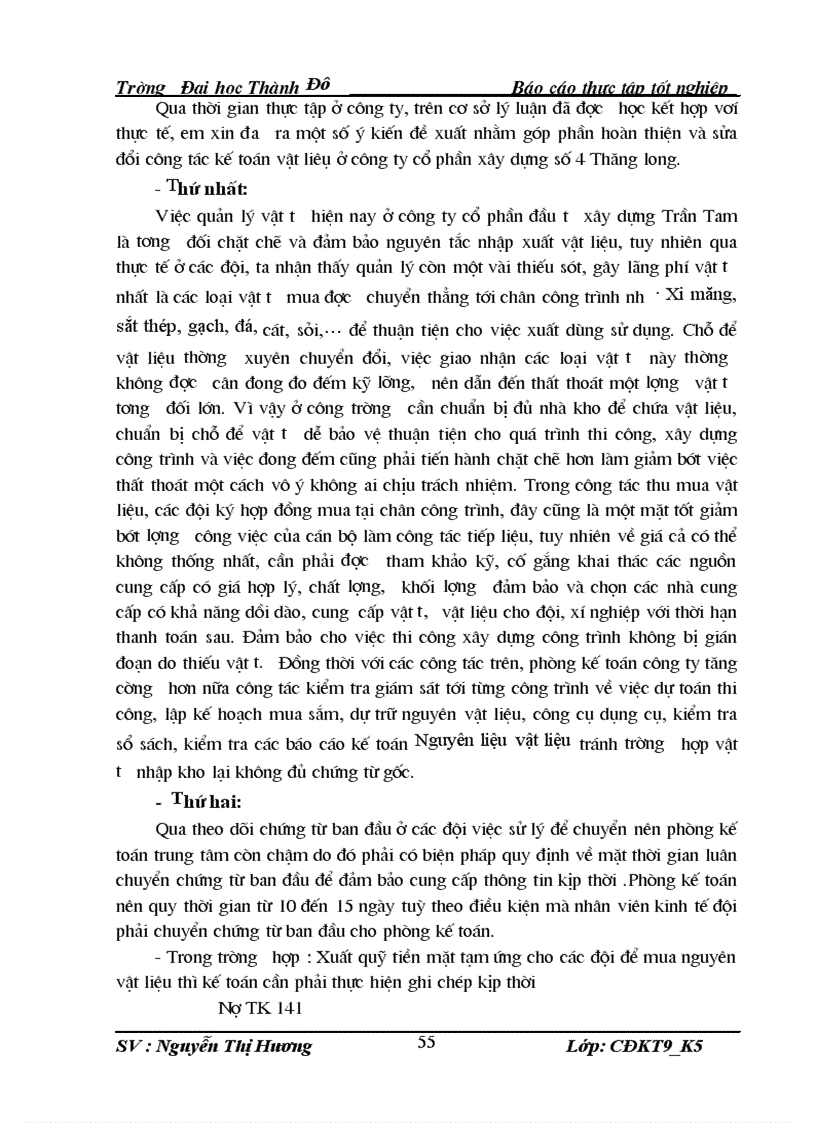 image for page Thực trạng kế toán Nguyên liệu vật liệu và công cụ dụng cụ lại Công ty TNHH Thương Mại Xây Dựng Hùng Sơn