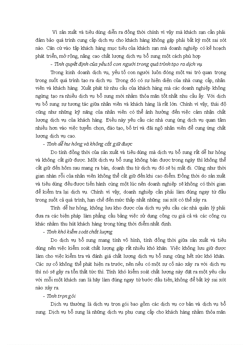 Đề tài giải pháp nâng cao chất lượng dịch vụ bổ sung tại khách sạn thanh tùng