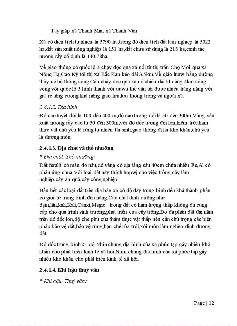 image for page Nghiên cứu đặc trưng thấm giữ nước của đất rừng và vật rơi rụng tại vùng phòng hộ lưu vực sông Cầu xã Cao Kỳ huyện Chợ Mới tỉnh Bắc Kạn