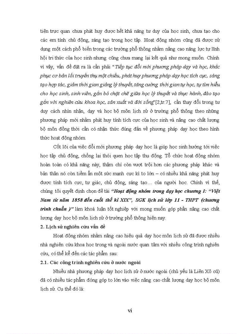 image for page Hoạt động nhóm trong dạy học chương i việt nam từ năm 1858 đến cuối thế kỷ xix sgk lịch sử lớp 11 thpt chương trình chuẩn