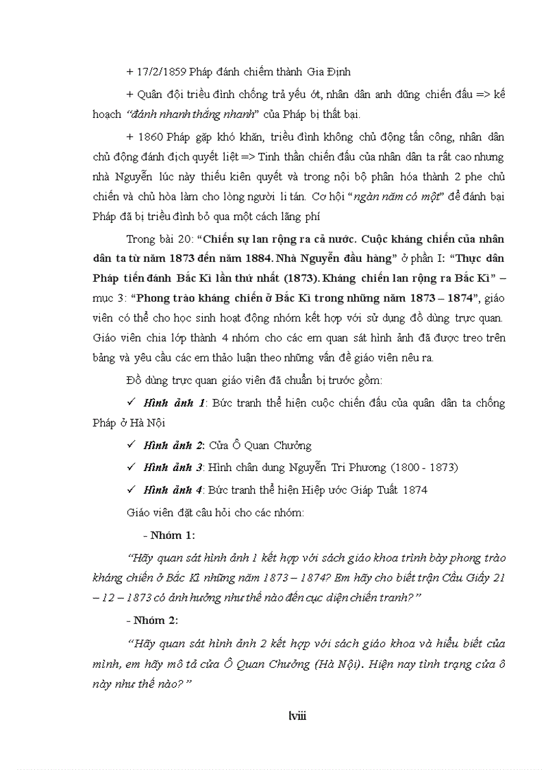 image for page Hoạt động nhóm trong dạy học chương i việt nam từ năm 1858 đến cuối thế kỷ xix sgk lịch sử lớp 11 thpt chương trình chuẩn