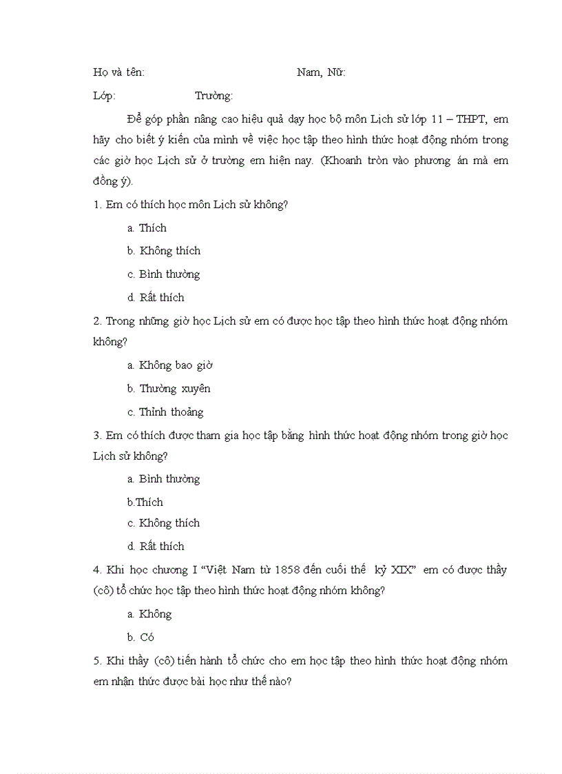 image for page Hoạt động nhóm trong dạy học chương i việt nam từ năm 1858 đến cuối thế kỷ xix sgk lịch sử lớp 11 thpt chương trình chuẩn