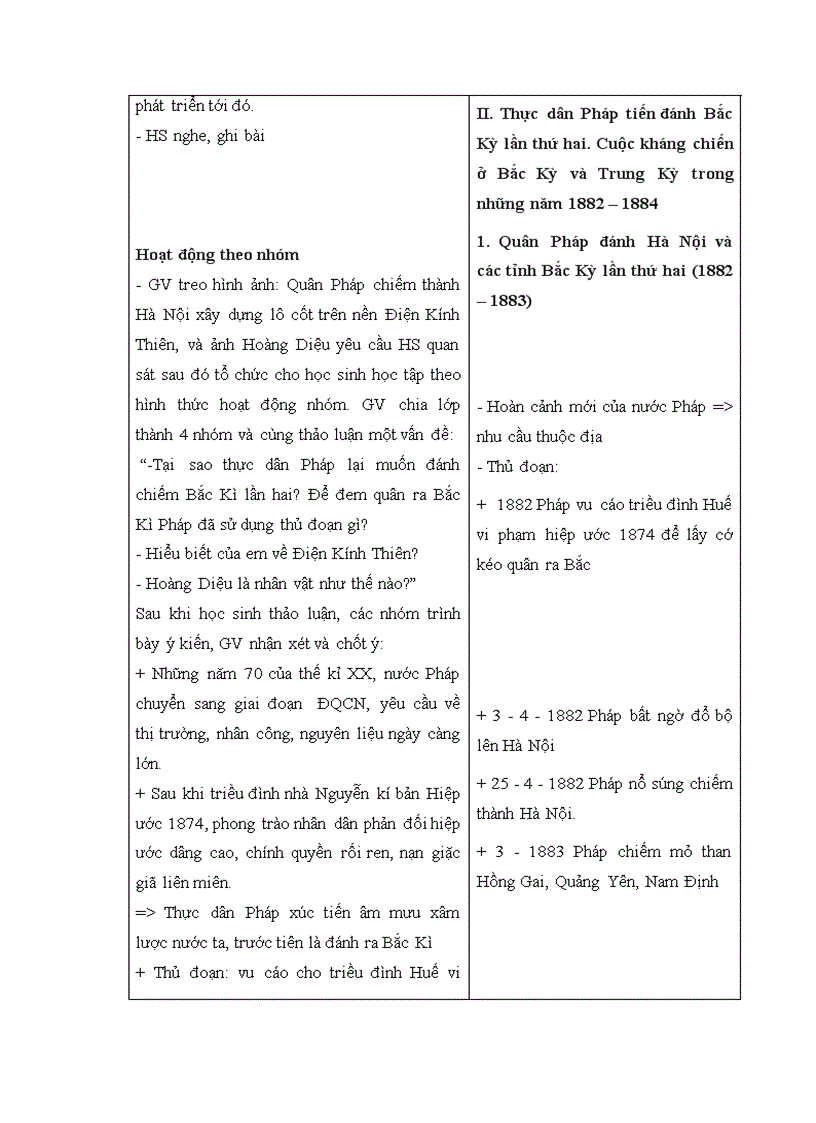 image for page Hoạt động nhóm trong dạy học chương i việt nam từ năm 1858 đến cuối thế kỷ xix sgk lịch sử lớp 11 thpt chương trình chuẩn