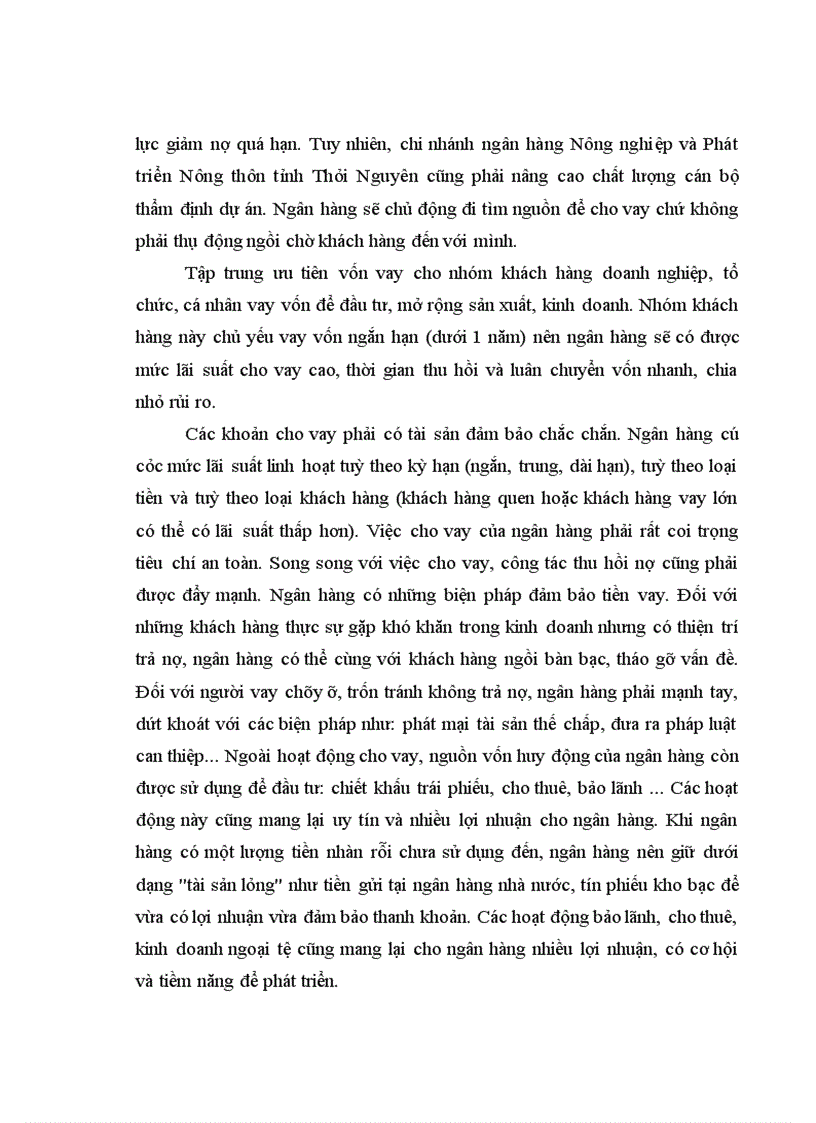 image for page Nâng cao công tác huy động và sử dụng vốn tại chi nhánh ngân hàng nông nghiệp và phát triển nông thôn tỉnh thái nguyên
