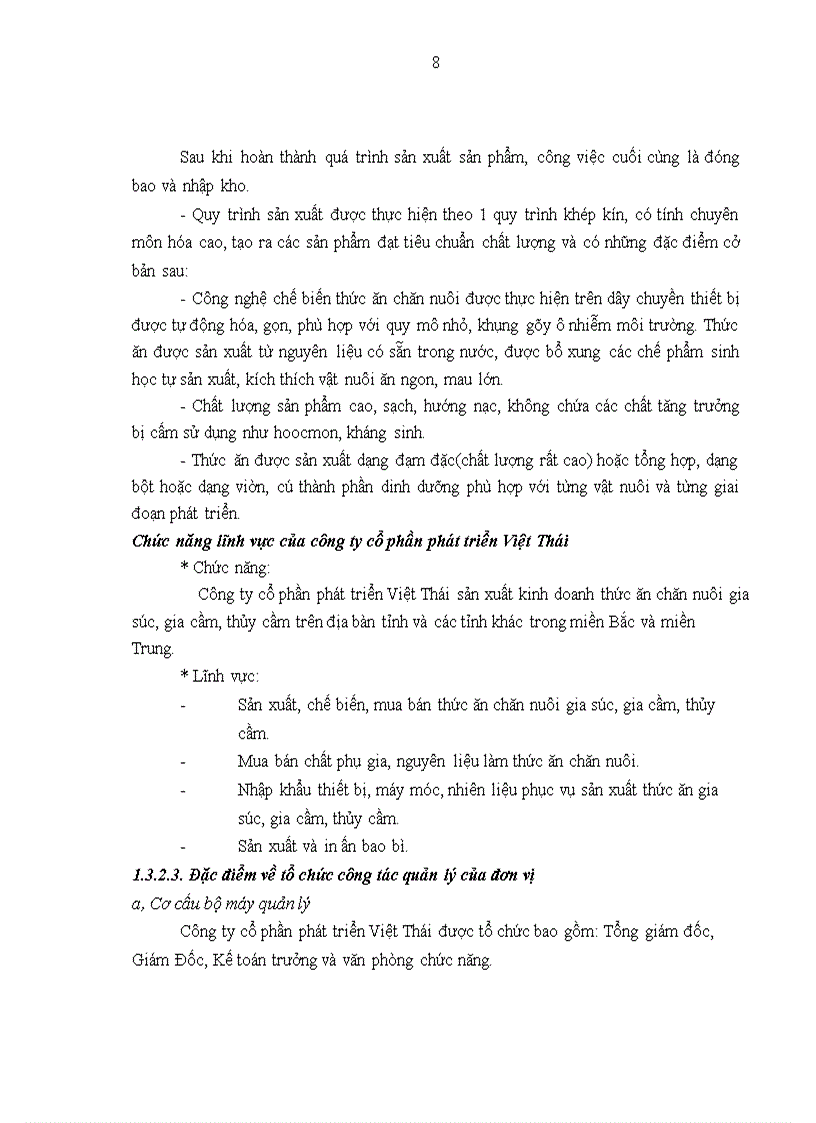 image for page Khảo sát quy trình công nghệ sản xuất thức ăn hỗn hợp dạng viên cho lợn thịt tại công ty cổ phần phát triển Việt Thái 1