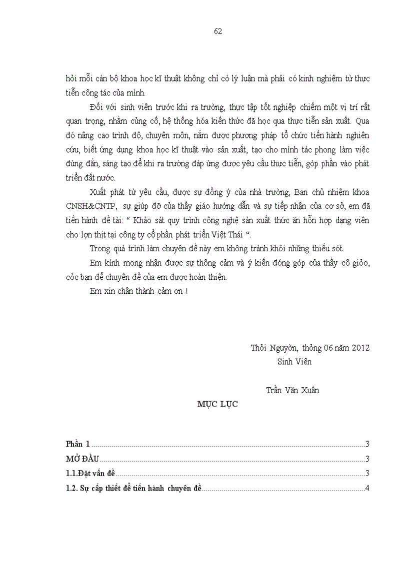 image for page Khảo sát quy trình công nghệ sản xuất thức ăn hỗn hợp dạng viên cho lợn thịt tại công ty cổ phần phát triển Việt Thái 1
