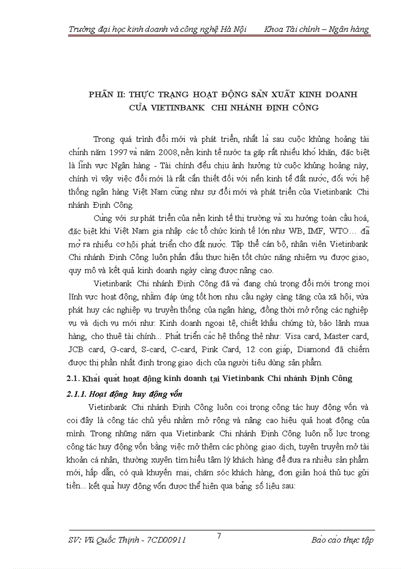 image for page Thực trạng hoạt động sản xuất kinh doanh của vietinbank chi nhánh định công