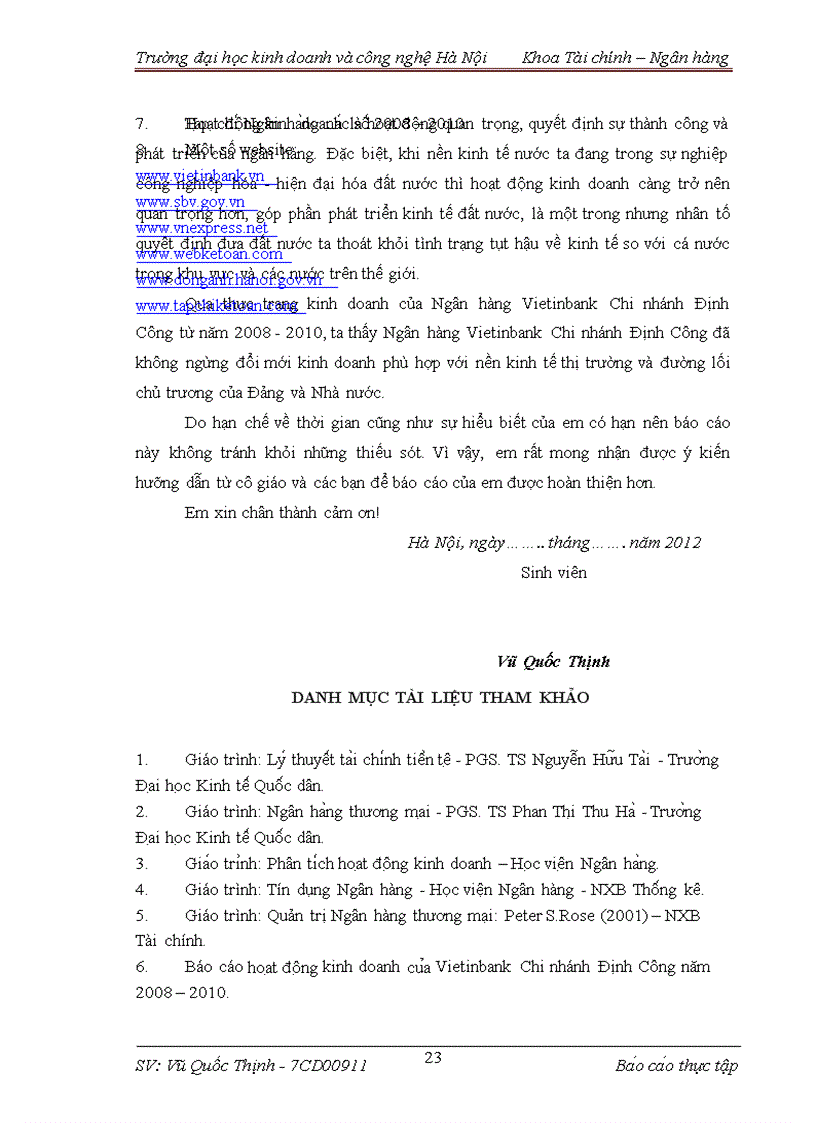 image for page Thực trạng hoạt động sản xuất kinh doanh của vietinbank chi nhánh định công