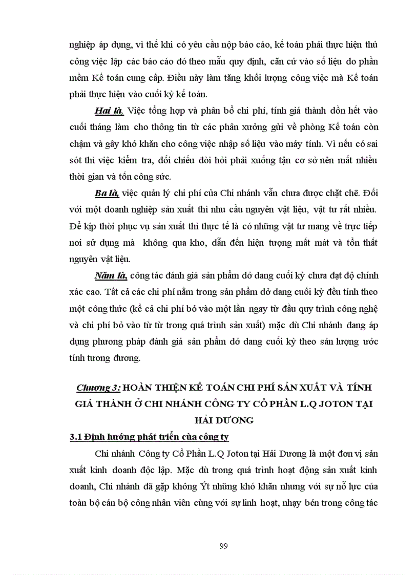 image for page Hoàn thiện Kế toán tập hợp chi phí sản xuất và tính giá thành sản phẩm tại Chi nhánh Công ty Cổ Phần L Q Joton tại Hải Dương