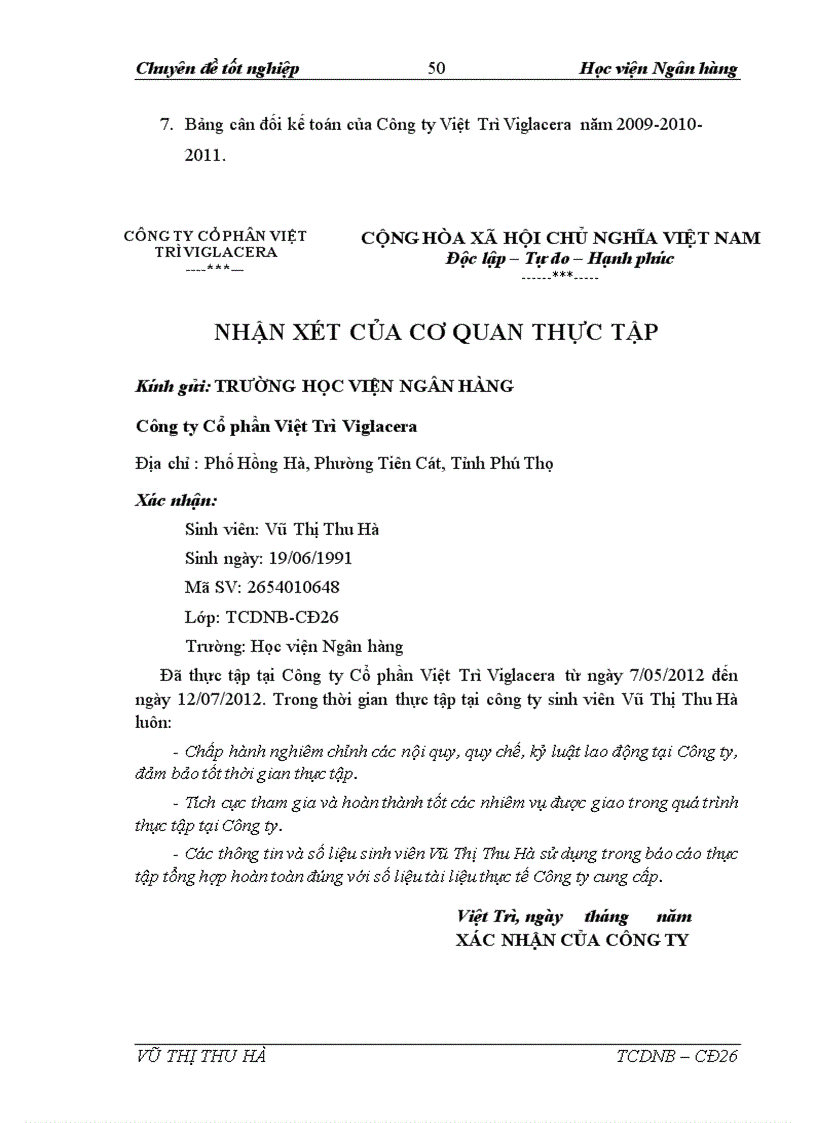 image for page Vốn lưu động và các giải pháp nâng cao hiệu quả sử dụng vốn lưu động tại Công Ty Cổ Phần Việt Trì Viglacera