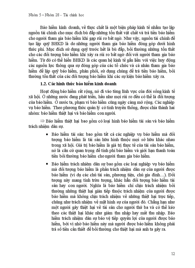 image for page Bảo hiểm trong kinh doanh