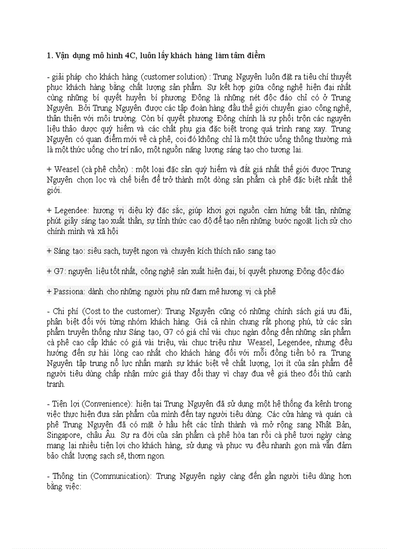 image for page Chiến lược marketing mix của công ty cà phê trung nguyên