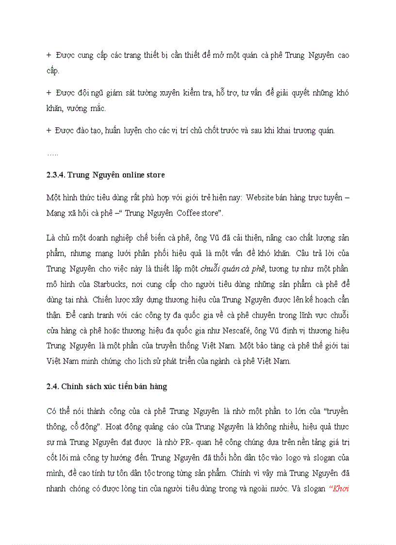 image for page Chiến lược marketing mix của công ty cà phê trung nguyên