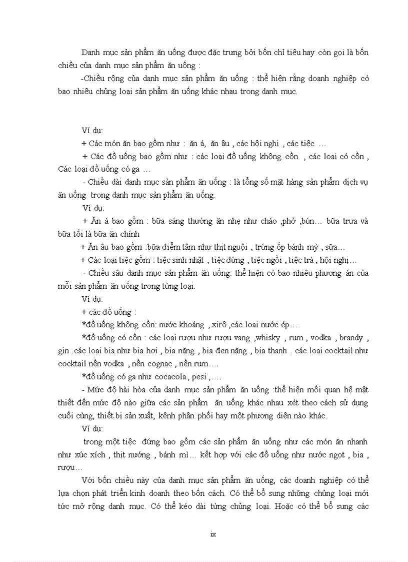 image for page Hoàn thiện chính sách sản phẩm trong kinh doanh ăn uống của Khách sạn Tiến Mỹ
