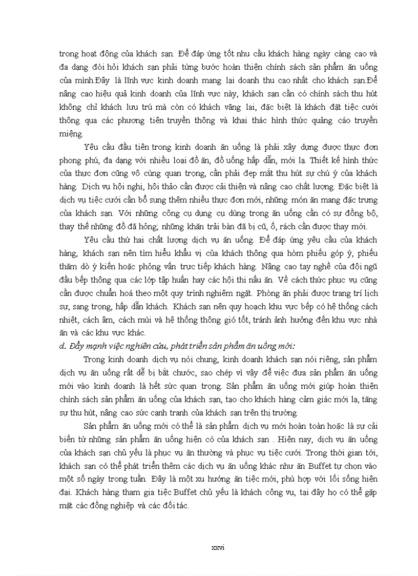 image for page Hoàn thiện chính sách sản phẩm trong kinh doanh ăn uống của Khách sạn Tiến Mỹ