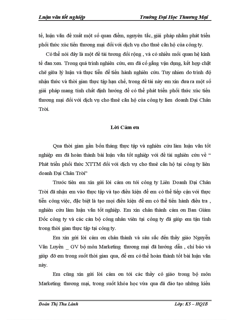 image for page Đề tài Phát triển phối thức xúc tiến thương mại đối với dịch vụ cho thuê căn hộ của công ty liên doanh Đại Chân Trời trên thị trường Hà Nội
