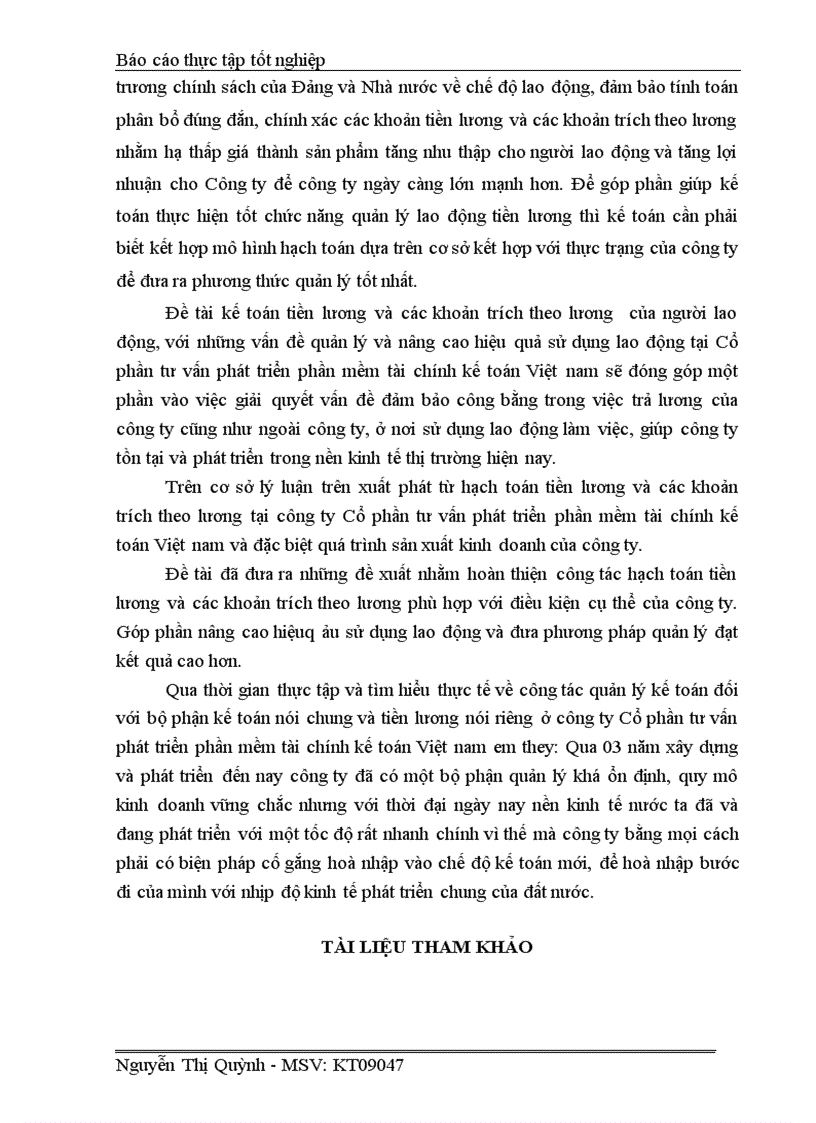 image for page Đề tài Kế toán tiền lương và các khoản trích theo lương tại Công ty cổ phần tư vấn phát triển phần mềm tài chính kế toán Việt Nam