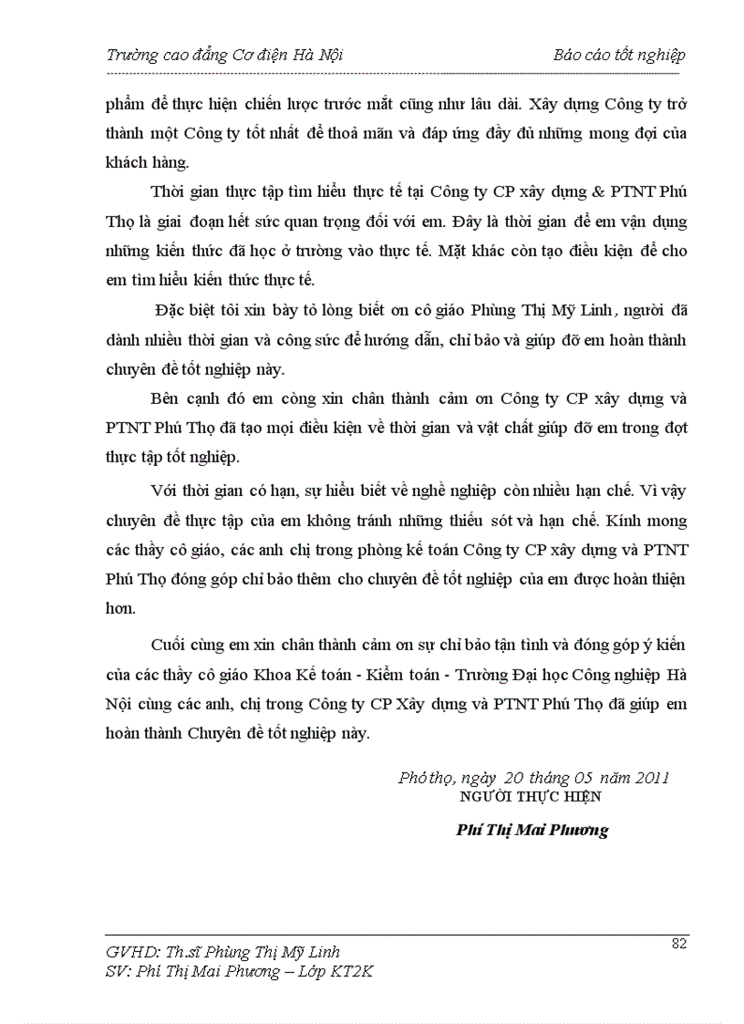 image for page Kế toán tập hợp chi phí sản xuất và tính giá thành sản phẩm xây lắp tại Công ty CP Xây dựng và PTNT Phú Thọ